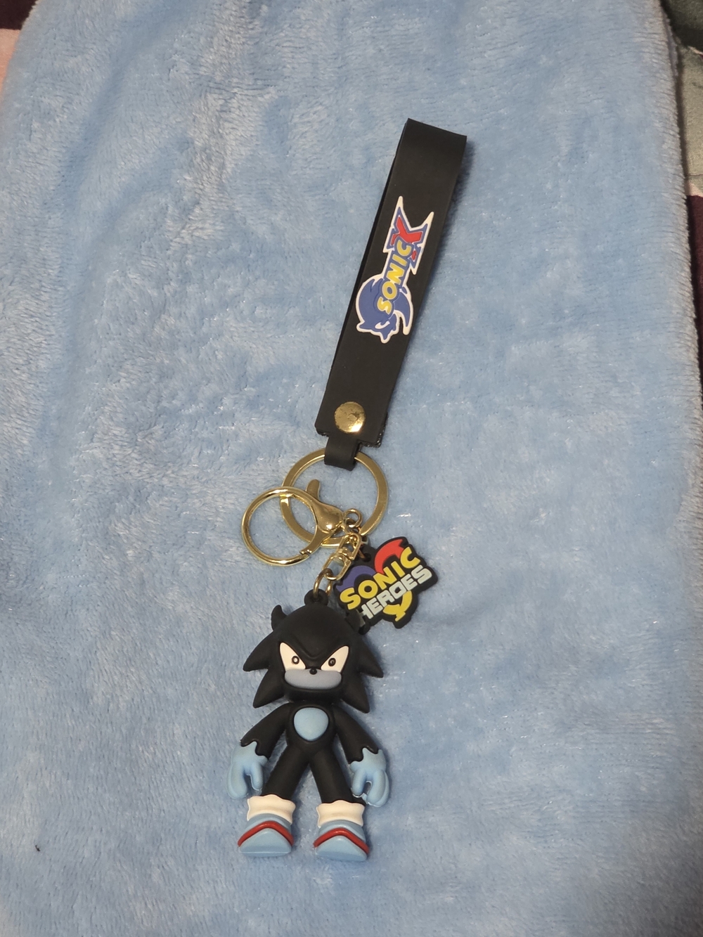 Sonic Heroes Black Shadow Keychain with Strap